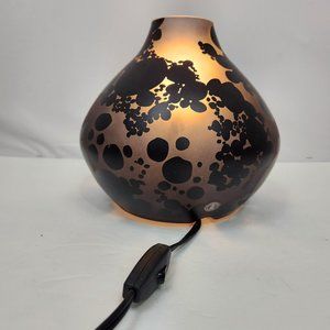 Black Oval IKEA Glass Table Lamp